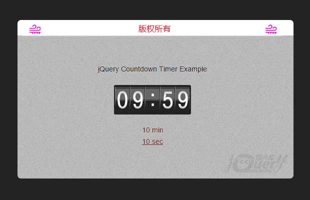jQuery数字滚动倒计时插件 jQuery Countdown Timer