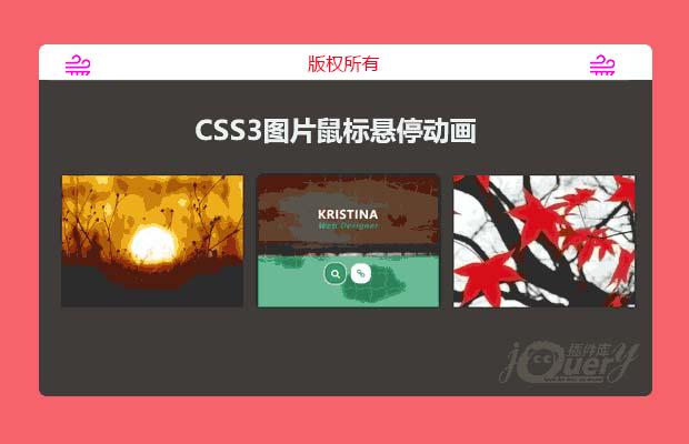 CSS3图片鼠标悬停动画特效