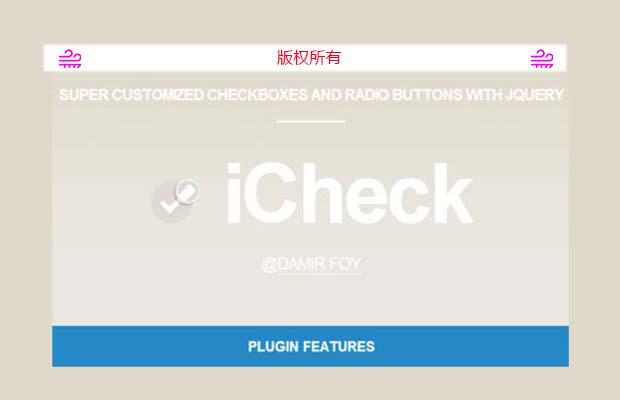 超棒的页面checkbox和radio美化jQuery类库 - iCheckbox