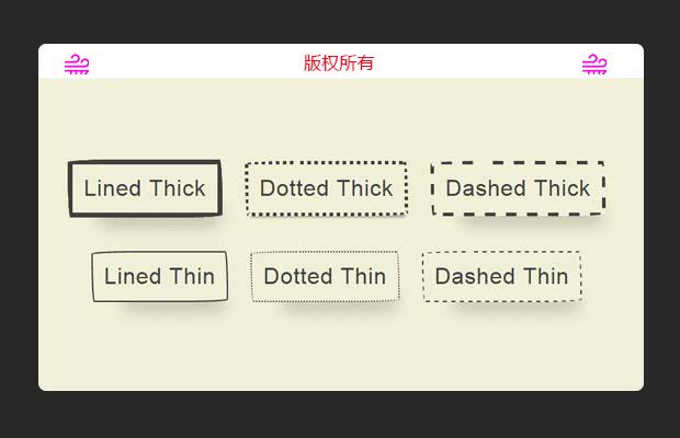 纯CSS3实现的手绘黑白按钮特效