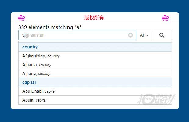 jQuery自动补全插件jQuery Typeahead