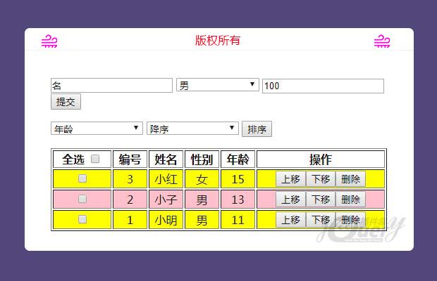 jQuery表格常用操作方法