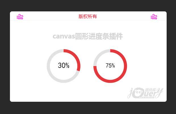 canvas圆形进度条插件