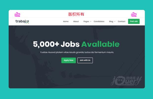 jQuery bootstrap响应式招聘类网站模板