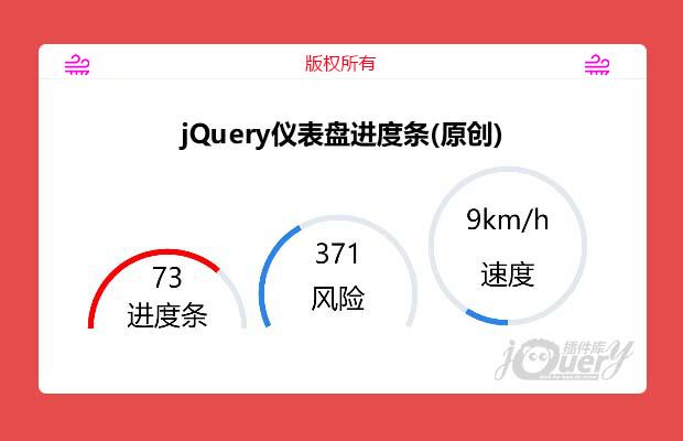 jQuery仪表盘进度条(原创)