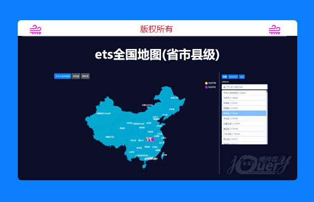 ets全国地图(省市县级)