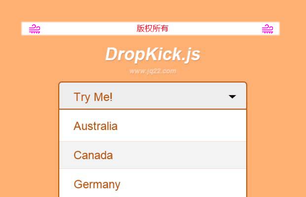 jQuery自定义拉下拉菜单插件dropkick.js