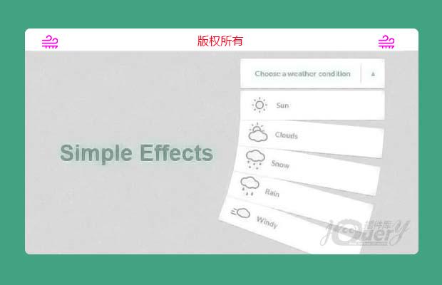 DropDown是一个简单的下拉列表效果插件。