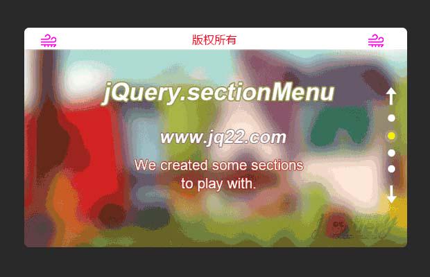 jQuery滚动菜单插件Section Menu