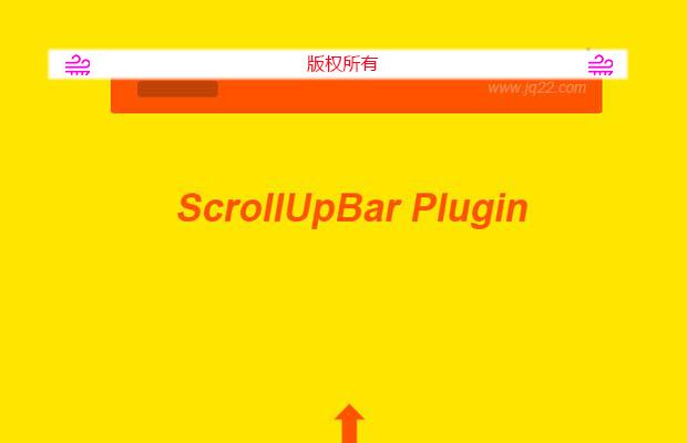 jquery滚动隐藏或显示顶部插件ScrollUpBar Plugin
