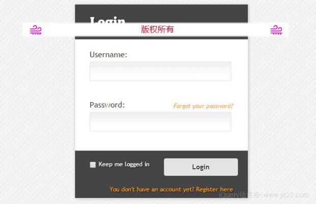 jquery帅气的登录注册插件