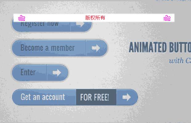 CSS3打造的漂亮的动画按钮-ANIMATED BUTTONS