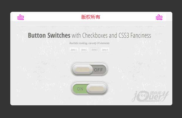 CSS3模拟开关样式-BUTTON SWITCHES WITH CHECKBOXES