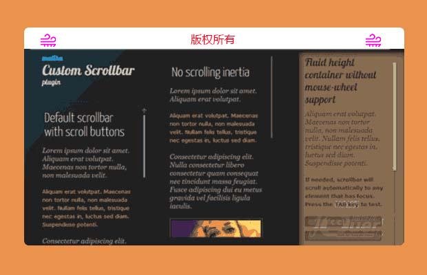 jQuery滚动条插件-jQuery custom content scroller