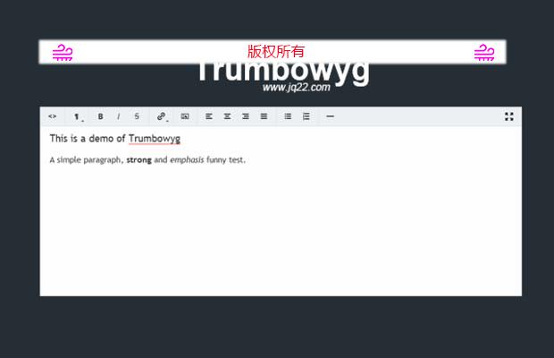 jquery轻量级文本编辑器Trumbowyg